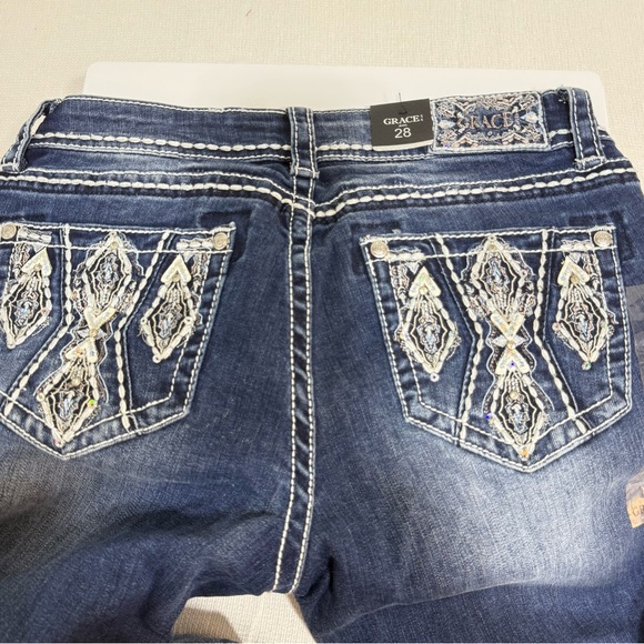 Grace Dark Blue Skinny Jeans - Picture 6 of 10